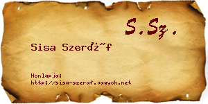Sisa Szeráf névjegykártya